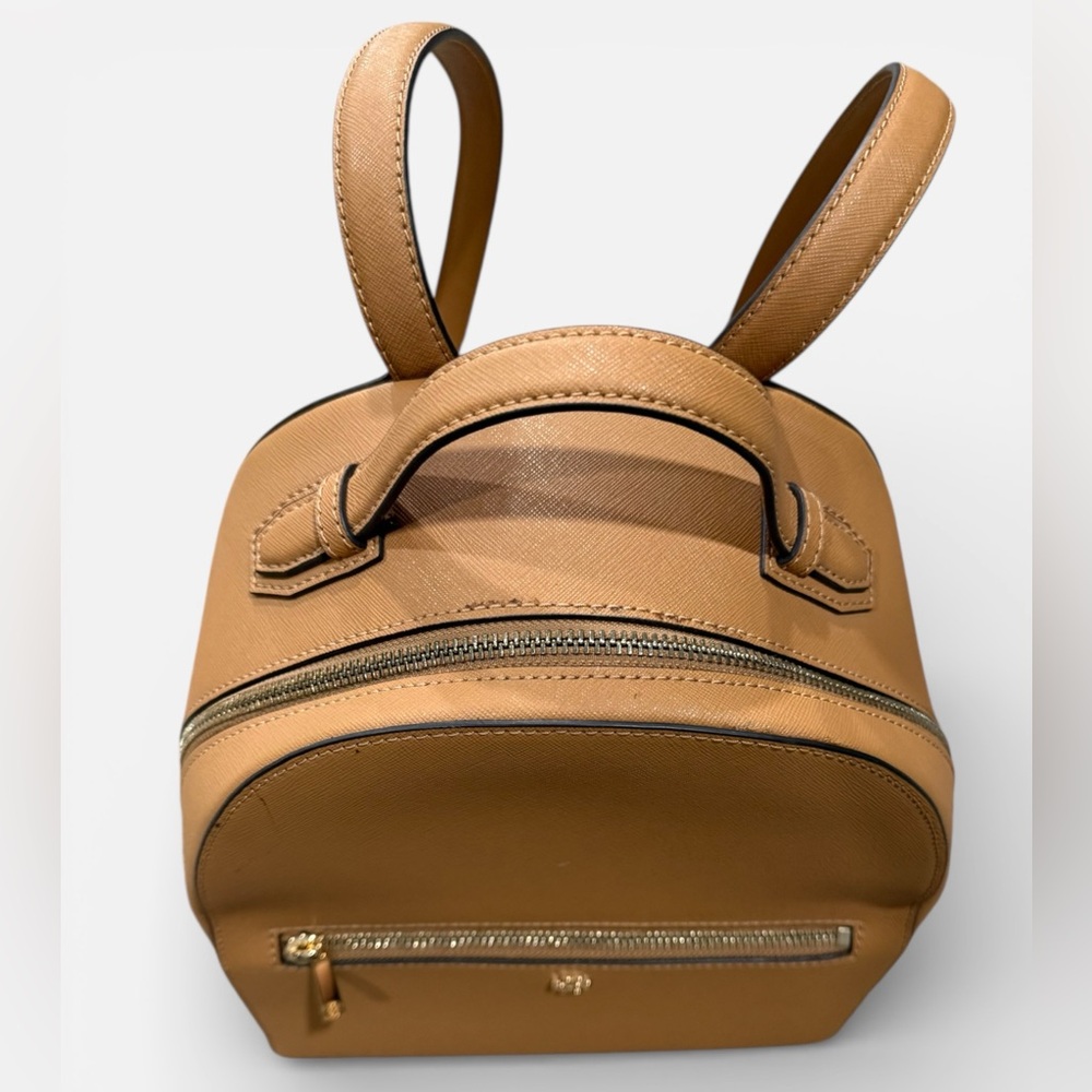 Tory Burch Emerson backpack purse. Tan. - Picture 2 of 6